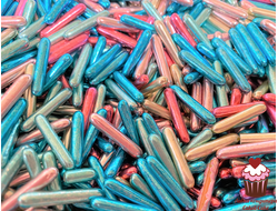 #1229 Драже Macaroni палочки Радужный микс, 50г