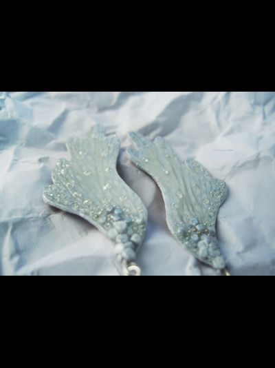 "Крылышки Облачной Феи", серьги в стиле фэнтези