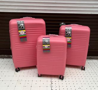 Комплект из 3х чемоданов Impreza Road Полипропилен S,M,L Розовый