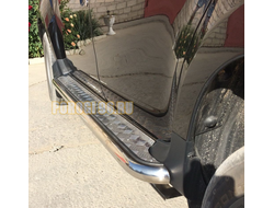 Пороги с накладным листом	d53 для Renault Duster (2017-2021)