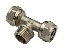 Тройник T16х3/4"х16 2 цанги/ШТУЦЕР AQUALINK [55138]