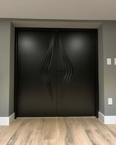 PORTE RICHI (Беларусь). АРБАТ, МОДЕЛЬ ЛЧ12 (Л11), ЭМАЛЬ БЕЛАЯ. ПОЛОТНО ГЛУХОЕ с 3D ФРЕЗЕРОВКОЙ