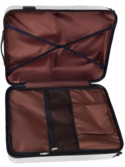 Чемодан для путешествий M Optimum Travel, белый