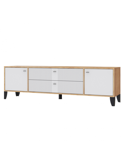 Тумба ТВ Парус-10 Дуб крафт золотой/Карбон фарфор