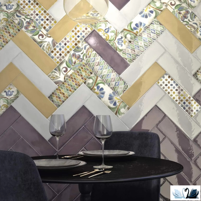 Керамическая плитка Kerama Marazzi Монпарнас сиреневый 8.5x28.5 см глянцевый