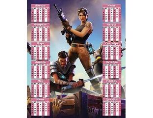 Купить календарь настенный Fortnite, Фортнайт №34 в интернет магазине ...