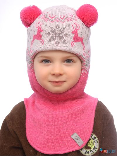 Шапка-шлем "Сказка" 22101-01, цвет ярко-розовый р. 50-52