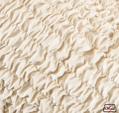 Чехол на стул Микрофибра  Ваниль с юбкой. ЗАЩИТА МЯГКОЙ МЕБЕЛИ ОТ ЖИВОТНЫХ. ИТАЛИЯ