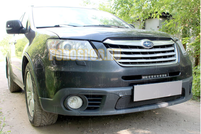 Защита радиатора Subaru TRIBECA (I рестайлинг) 2007-2014 black PREMIUM
