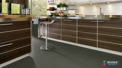 Ламинат Wineo Серая Тень Глянцевый LA069CH-1 в интерьере