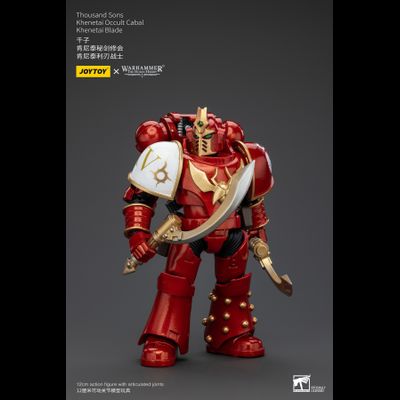 Легионер кабала Кхенетая Тысячи Сынов (Warhammer Horus Heresy) - КОЛЛЕКЦИОННАЯ ФИГУРКА 1/18 Thousand Sons Khenetai Occult Cabal Khenetai Blade (JT6069) - JOYTOY