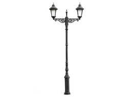 Парковый светильник серии  MUNICH 2 (Опора + 2а светильника)