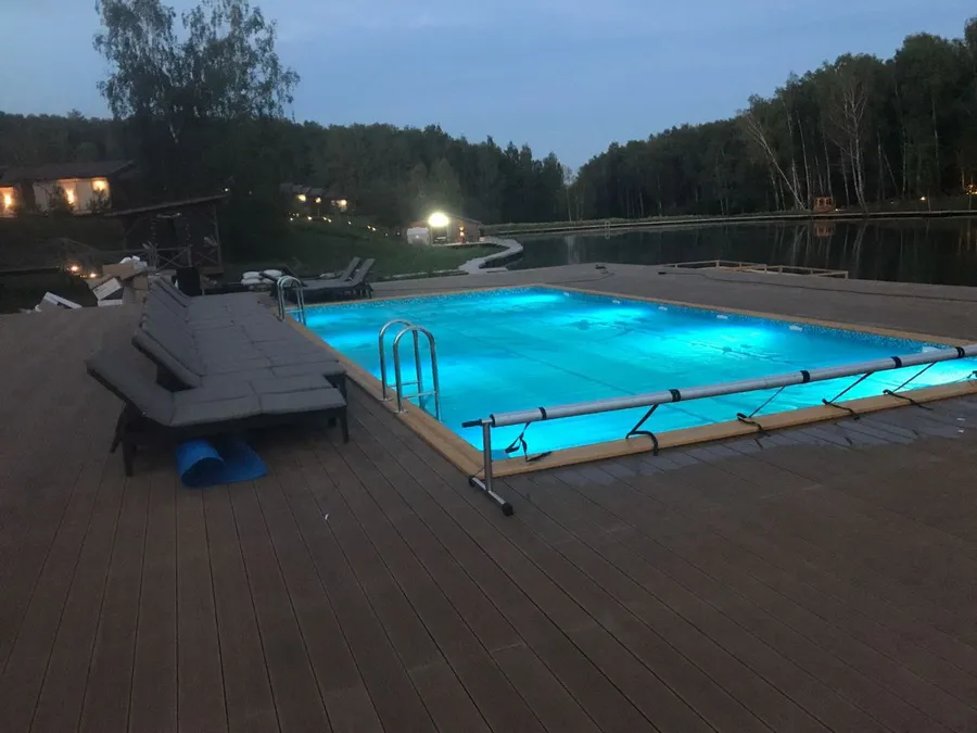 Деревянный бассейн 12 х 6 м