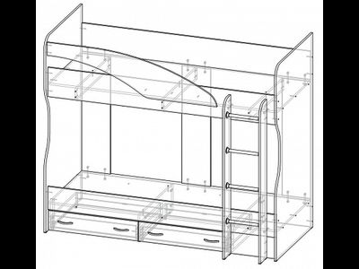 Кровать двухъярусная "Мийа - А" (Стиль)