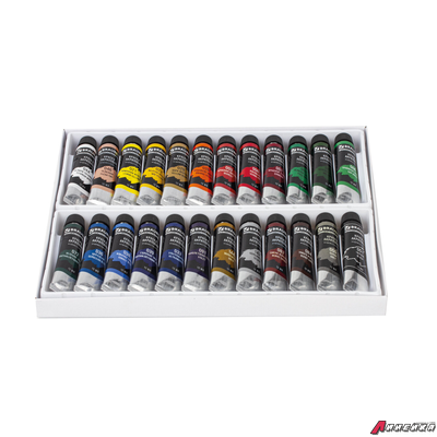 Краски акриловые художественные BRAUBERG ART CLASSIC, НАБОР 24 цвета по 12 мл, в тубах. 191124