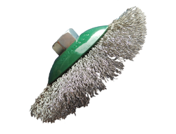 Щетка нерж коническая 125*M14 проволока гофрир. 0,3 мм