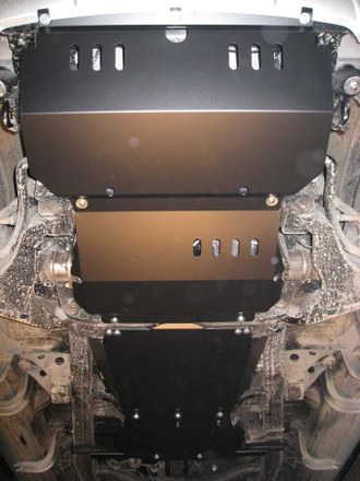 Mitsubishi L200 2006-2015 V-all Защита радиатора, картера, КПП и РК (Сталь 1,5мм) ALF1408-09ST