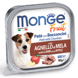 Консерва Monge Dog Fruit для собак, с ягненком и яблоком 0,100 кг