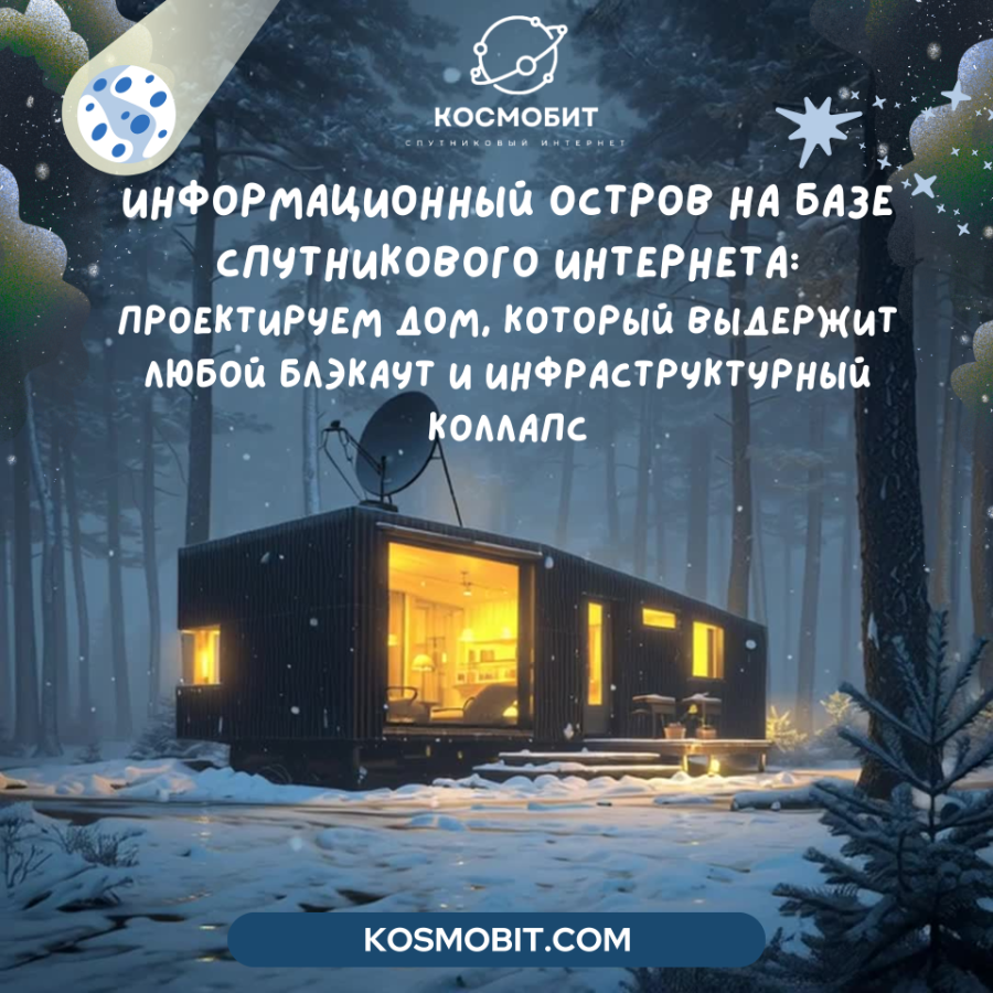 Информационный остров на базе спутникового интернета: проектируем дом, который выдержит любой блэкау