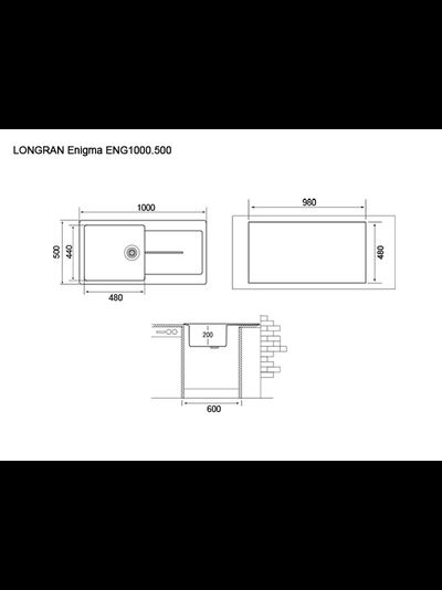 Мойка LONGRAN Enigma ENG1000.500