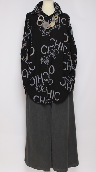 РУБАШКА "CHIC " бежевая, жёлтая,чёрная, графит до р.56