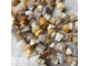 Агат Ботсвана необработанные камни средние гармошкой 8х10-20 мм, цена за нить 19 см