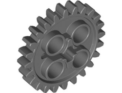 Technic, Gear 24 Tooth with 1 Axle Hole, Dark Bluish Gray (3648 / 4514558 / 6133119)