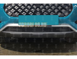 Защита радиатора для Chery Tiggo 7 Pro 2020- black низ