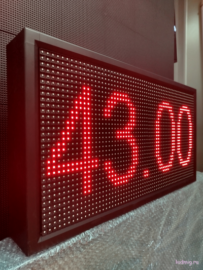 Ценовое табло для АЗС-370*690mm (красный) 4 и 5 разрядный