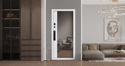 Стальная дверь   Loft с зеркалом (биометрический замок)