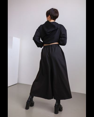 Юбка-брюки из вискозы (черный)