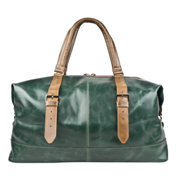 Кожаная дорожная сумка Campora Premium dark green (арт. 
4019-11)