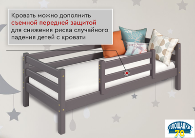 Вариант 2 Кровать "Соня" Лаванда с задней защитой