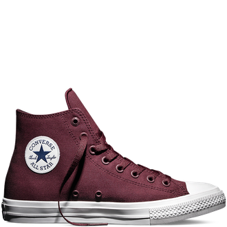 кеды converse бордовые высокие ол стар 2, конверс II фото