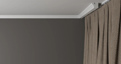 Потолочный плинтус DECOR-DIZAYN DD34, из дюрополимера, под покраску, ударопрочный