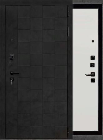 Дверь металлическая "Quadro" бетон графит темный