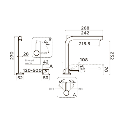 Смеситель OMOIKIRI NARA 2 PLUS