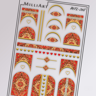 Слайдер-дизайн MilliArt Nails Металл MTL-248