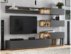 ГОСТИНАЯ РИГА ГС-01 (дуб каньон/графит), 2400*1500*376