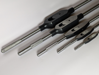 Набор метчикодержателей (Вороток для метчиков) из 5 шт (Квадрат: 2-4.5 мм; 3.15-6.3 мм; 3.55-9  мм; 5.6-16 мм; 6-18 мм;)