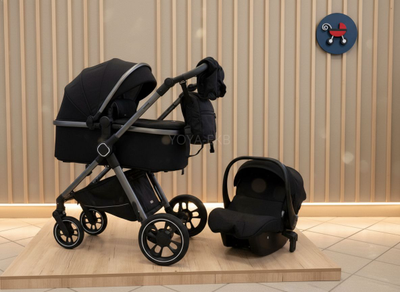 Детская коляска 3 в 1 Luxmom 560 Черный