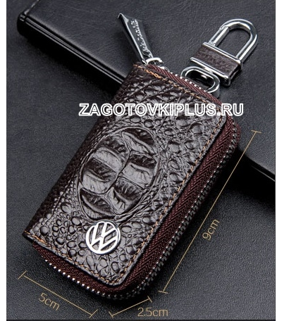 Ключница кайман с логотипом CITROEN (коричневая)