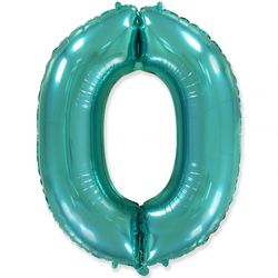 Воздушный шар фольгированный "Цифра 0. Тиффани" (Испания) 102 см.