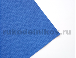 искусственная кожа Zephir (Италия), цвет-синий F355, размер-70х33 см