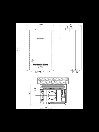 Настенный газовый котел Navien ATMO 13AN 16 AN 24AN атмосферный