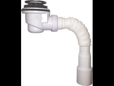 Сифон для душевого поддона 11/2"х50/60мм, гиб.тр.40х40/50, клик-клак,h 67-73мм,хром,V415-7-MR [56878