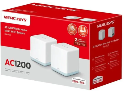 Бесшовный Mesh роутер MERCUSYS Halo H30 (2-pack) Белый