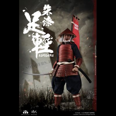 Асигару с яри - Коллекционная фигурка 1/12 PALM EMPIRES - RED ARMOR ASHIGARU (PE008) - COOMODEL