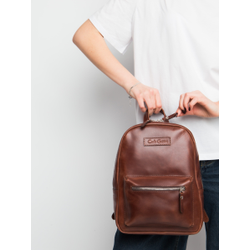 Женский кожаный рюкзак Anzolla cognac (арт. 3040-03)