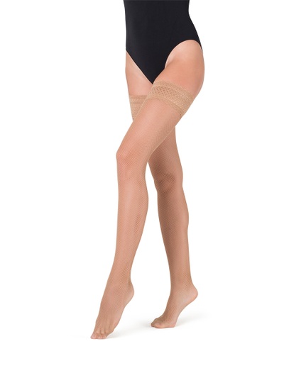 Женские чулки MiNiMi Rete - сетка - caramello (светлый телесный)